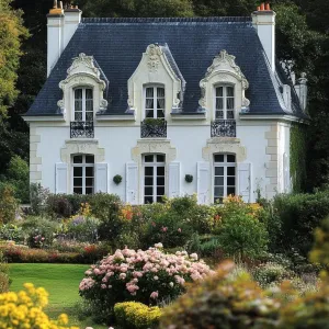 Charming French Abode Amidst Blooming Splendor