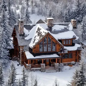 Majestic Timber Chalet in a Snowy Haven