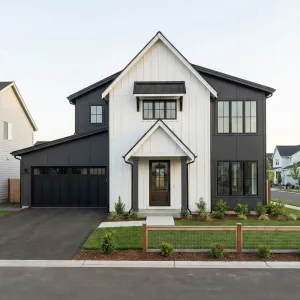 High-Contrast Front Gabled Family Nest