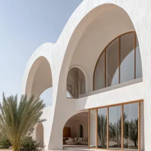 Curved Archway Desert Residence
