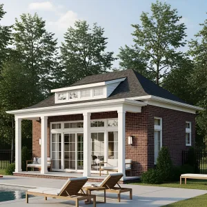 Brick Bliss by the Poolside