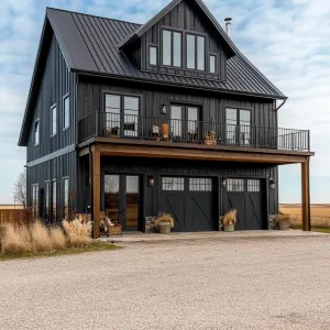 Sleek Modern Barndominium With Rustic Charm