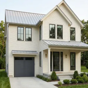 Cream Gable Suburban Porch House