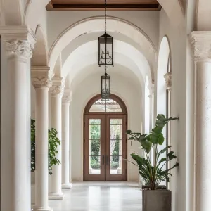 Beautiful Mediterranean Mansion Arches Exterior