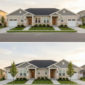 Calm Suburban Twin Entry Ranch