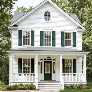 An Enchanting Facade with Emerald Touches