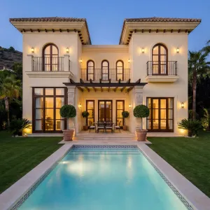 Twin Towers Poolfront Spanish Villa