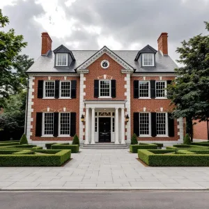 A Regal Red-Brick Residence with Proper Poise