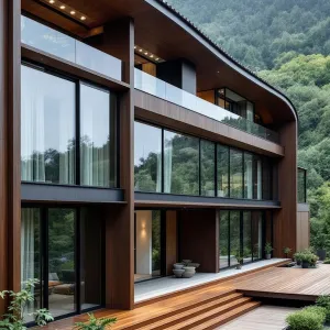 Sleek Serenity Nestled in Lush Greenery