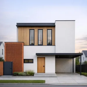 Scandi Brick Screen Courtyard House