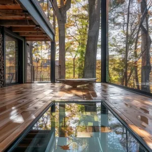 Cabin With Transparent Flooring
