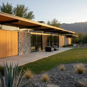 Sunlit Pavilion With Stone And Cedar