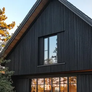 Midnight Shadow Barn with Reflective Charm