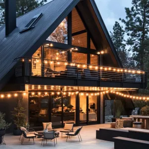A-Frame Fantasy: String Lights And Starry Nights