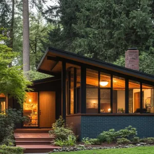 Mid-Century Dream Nestled in Evergreen Bliss