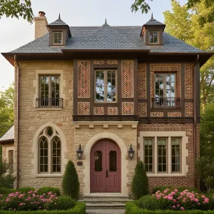 Rose-Portal Herringbone Tudor Manor