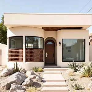 Preview of Modern Mediterranean Marvel with Geometric Flair