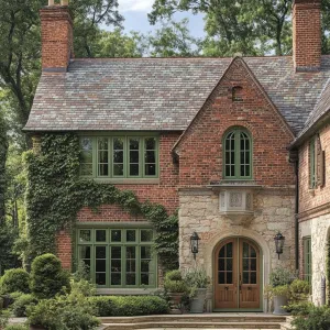 Elegant Manor with Ivy Embrace