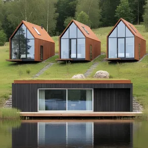Hillside Triad Glass Micro Cabins