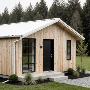 Nordic Hideaway: A Modern Pine Abode