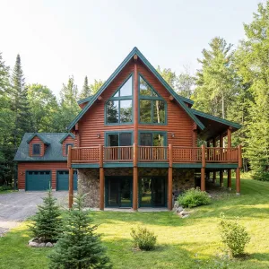 A-Frame Woodland Lodge With Garage