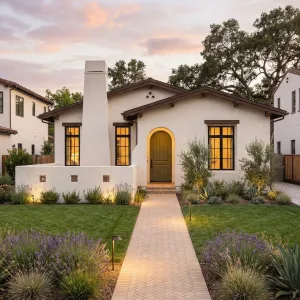 Golden Hour Spanish Cottage Approach