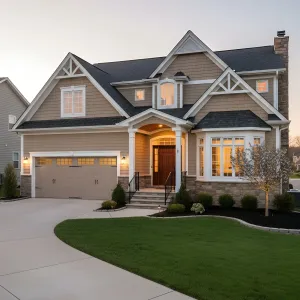 Gabled Shingles Suburban Comfort