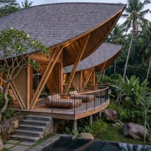 Cocooned Bamboo Crest Pool Retreat