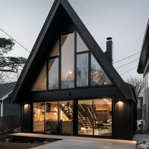 Minimalist Black Steel A-frame