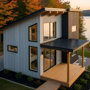 Serene Lakeside Nook with Modern Flair