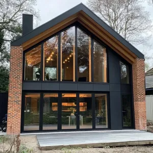 Gable House Splendor: Brick and Beam Beauty