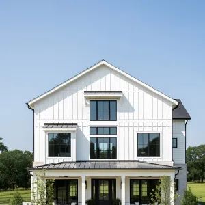White Facade Whispers: Farmhouse Fantasy