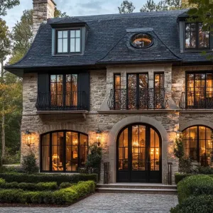 Charming Rustic Mansion With Dazzling Windows