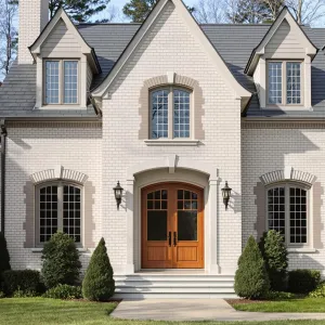 Graceful Brick Abode Under Azure Skies