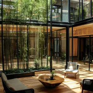 Inviting Modern Indoor Courtyard