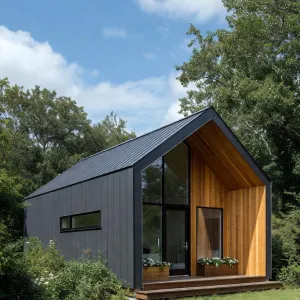 Steel Timber Garden Micro Lodge