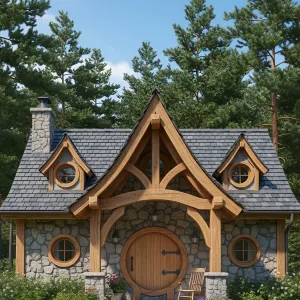 Charming Hobbit-Style Cottage in a Forest Setting