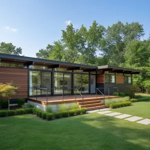 Modernist Haven with a Twist of Lawn Delight