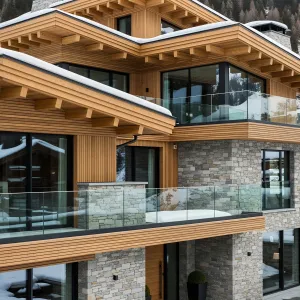 Architectural Delight: Timber and Stone Splendor