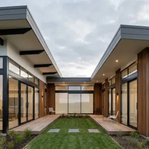 Modern Courtyard Winged Haven