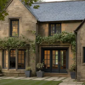 Stone Haven With a Leafy Embrace