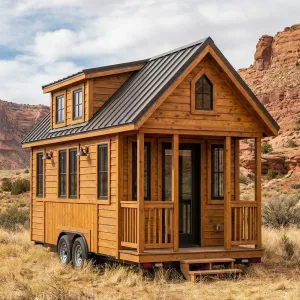 Desertbound Cedar Porch Tiny Cottage