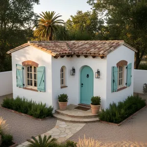 Aqua Shutter Garden Bungalow