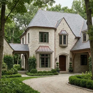 Copper-Trimmed Turreted Stone Refuge