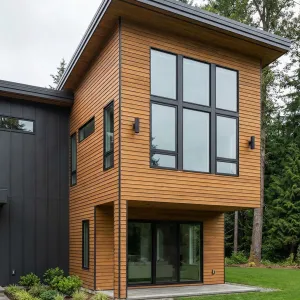 Cantilevered Shiplap Forest View Loft