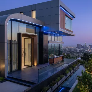 Aurora Strip Hillside Tech Home