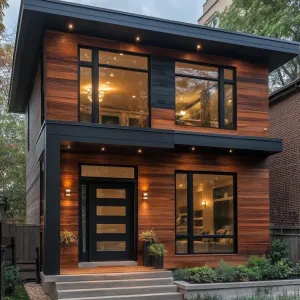 Modern Woodland Retreat: A Contemporary Facade