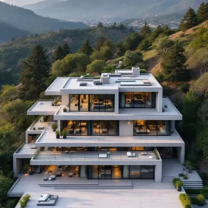 Tiered Concrete Treasure with a Mountain Embrace