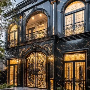 Ebon Elegance: The Midnight Mansion