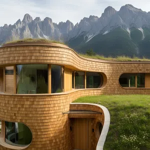 Shingles and Peaks: A Wooden Wonder